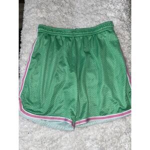 Soffe Juniors Sz. S Green ( Pink) Mesh Shorts. Great Shape